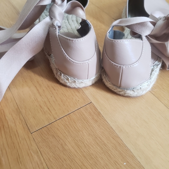 Rebecca Minkoff Pink Lace Up Espadrille Flats 9.5 - Picture 5 of 6